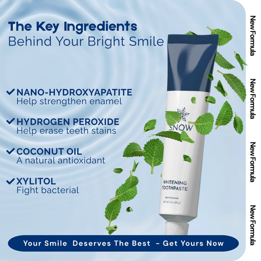 🦷 Fluoride-Free Hydroxyapatite Teeth Whitening Toothpaste with Coconut Oil & Xylitol ❄️