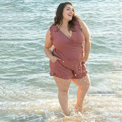 Built in bra and Leggings Swim Romper