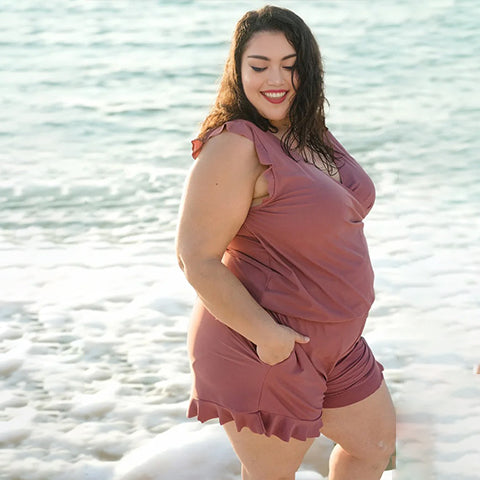 Built in bra and Leggings Swim Romper