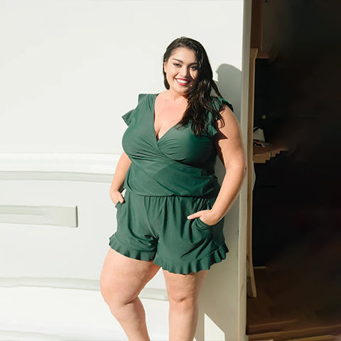 Built in bra and Leggings Swim Romper