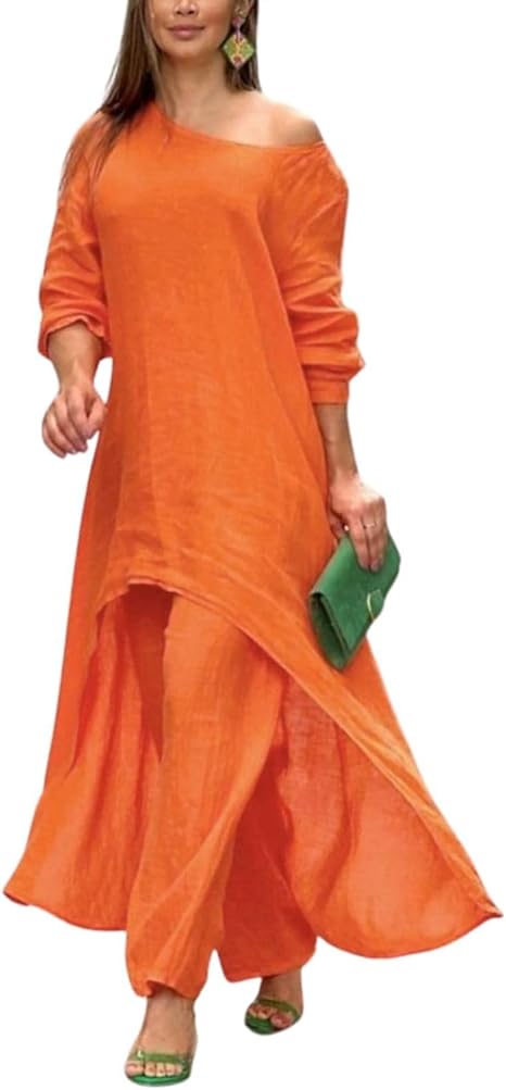 đź’•Women's Solid Color Linen Casual Suit