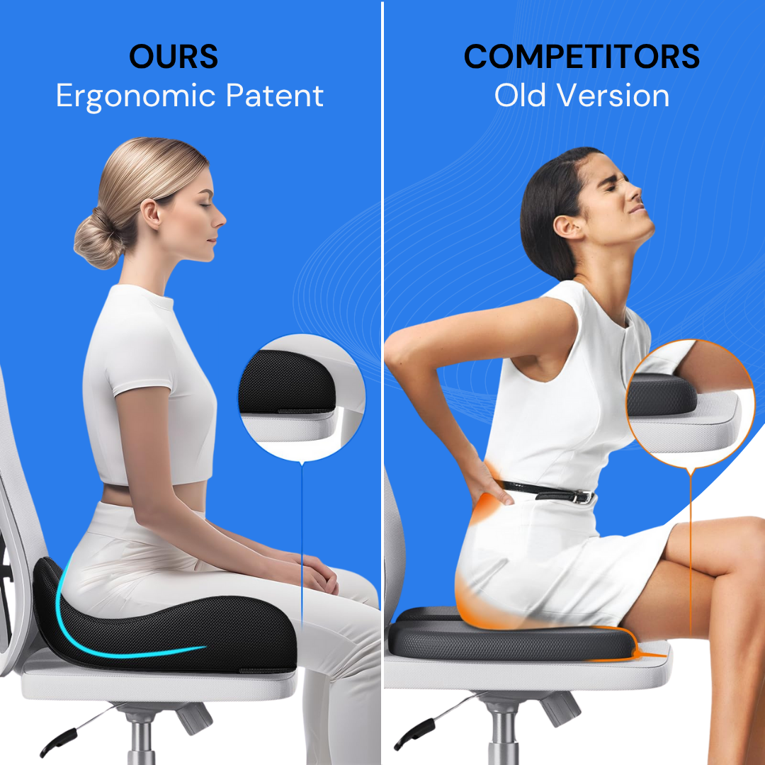 Ergonomic Memory Foam Seat Cushion