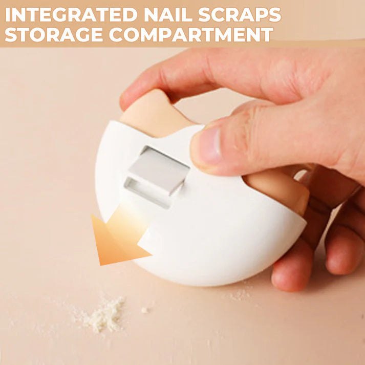 2-in-1 Automatic Electric Nail Clippers with Built-In Polishing Function